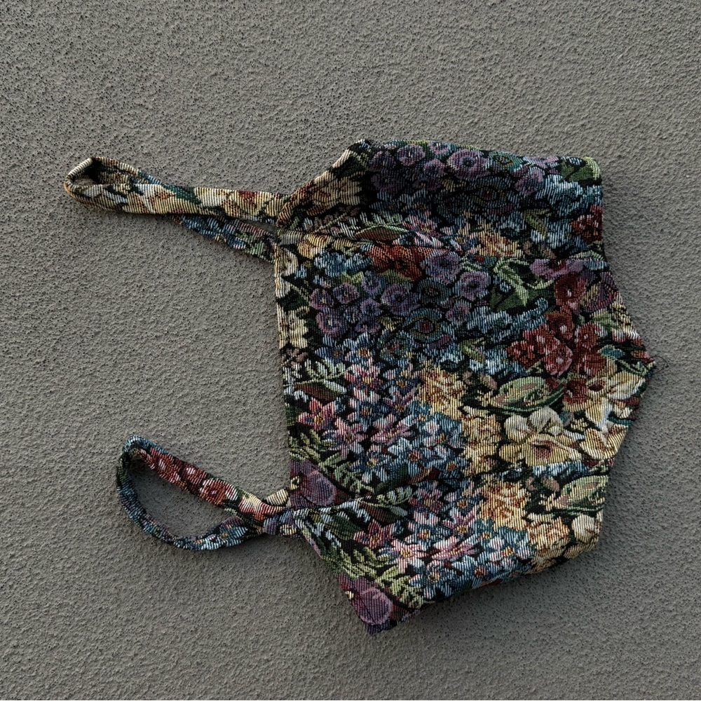 Floral Tapestry Crop Top - Multicolor